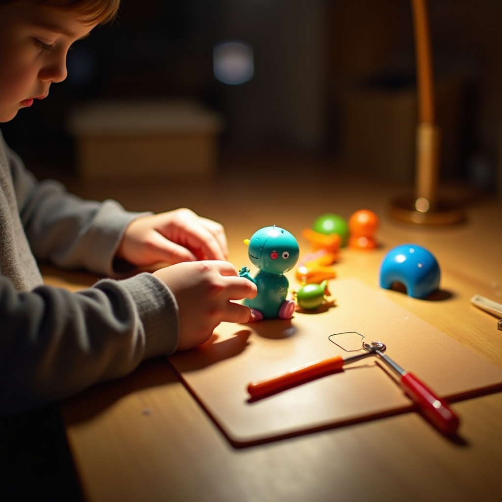 Kinder lernen den Umgang mit einfachem Werkzeug
